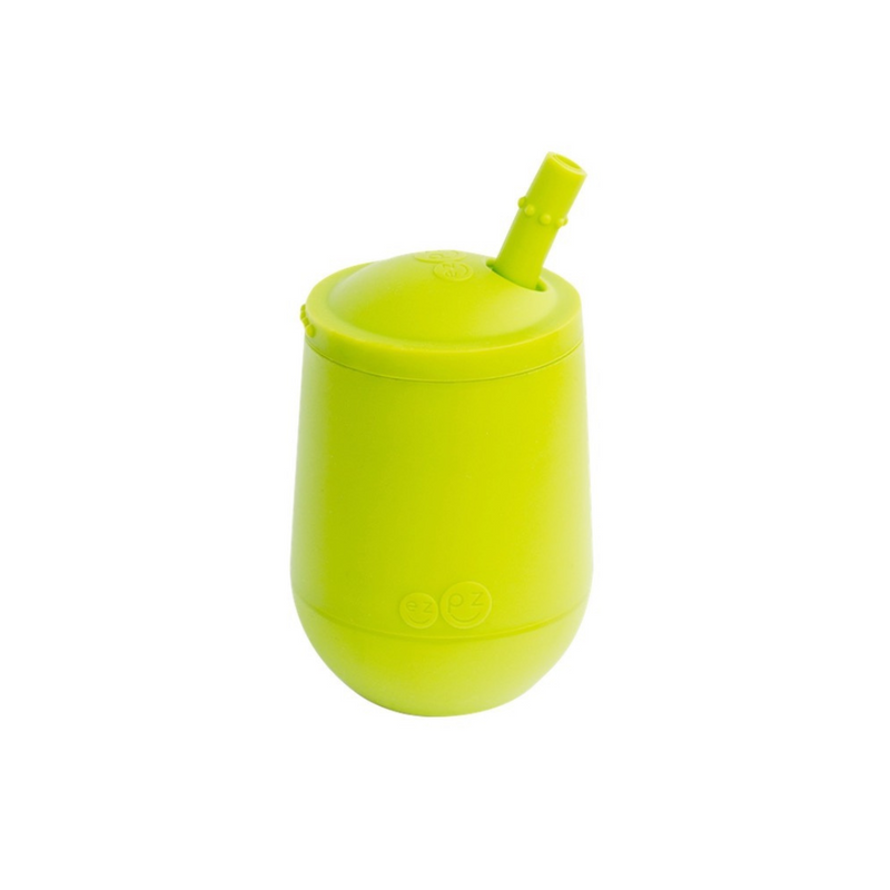 Bicchierino silicone adatto per lo svezzamento con cannuccia Mini Cup Verde Lime