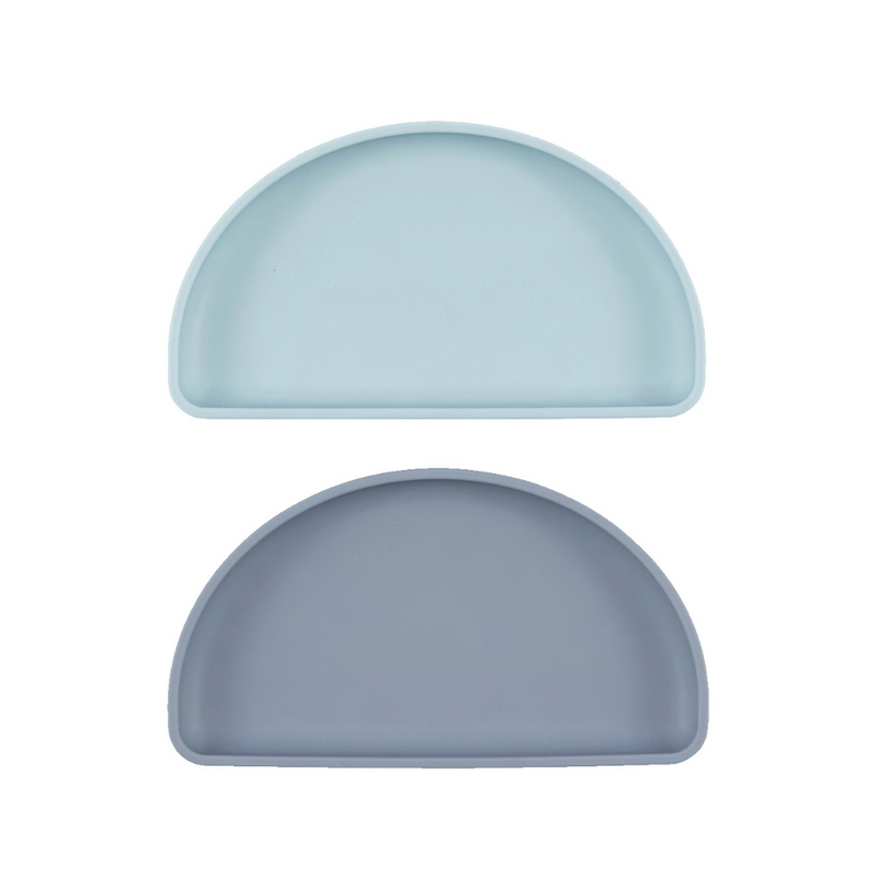 Half moon silicone plate Set of 2