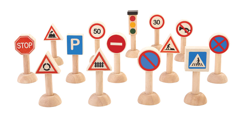 Set cartelli stradali in legno PlanToys